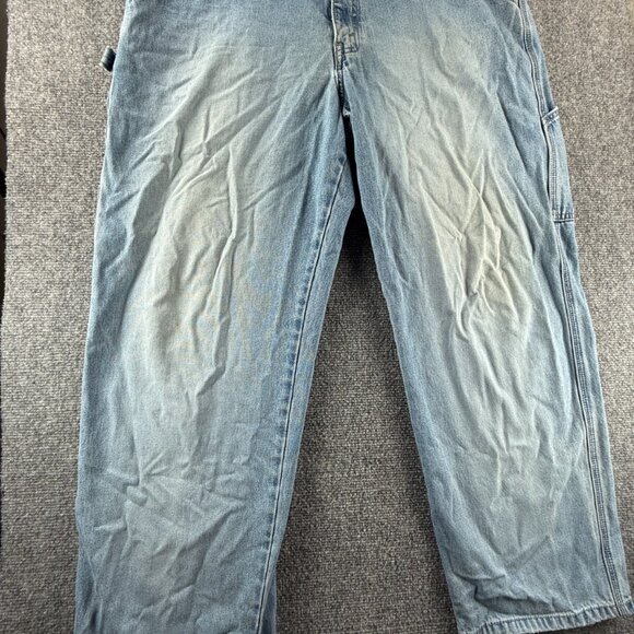 VTG Levis Silvertab Denim Carpenter Jeans Painter Blue Cotton Faded ACTL 34x29 - Picture 4 of 16